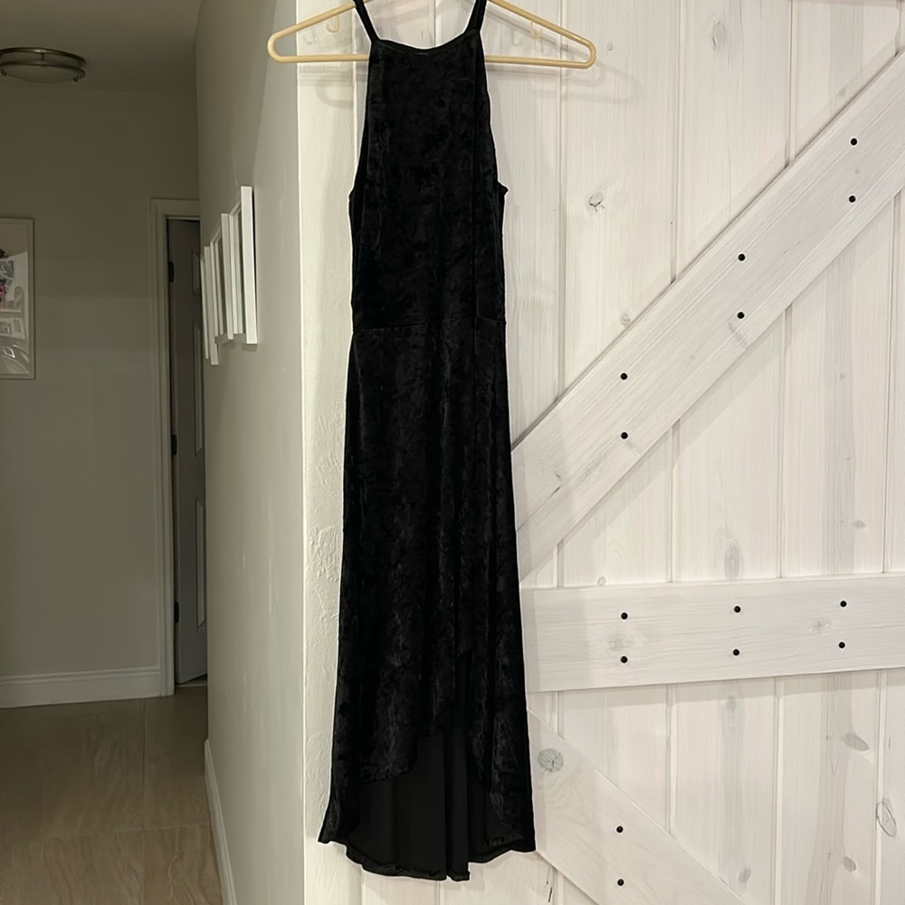 Aqua velour high low dress NWOT size small !
